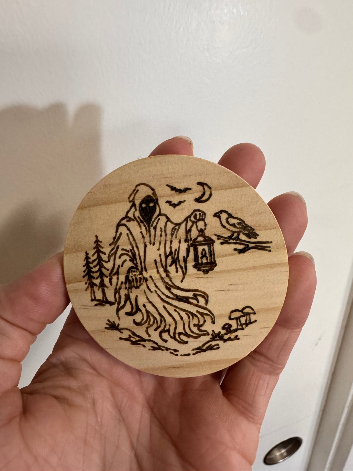 Autumn Drop Wood-Burned Lids (for 5oz candles only)
